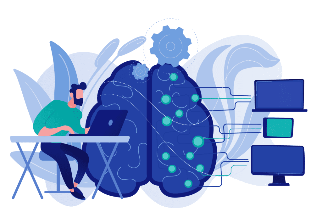A person who operates an artificial "brain" that relays its information to devices